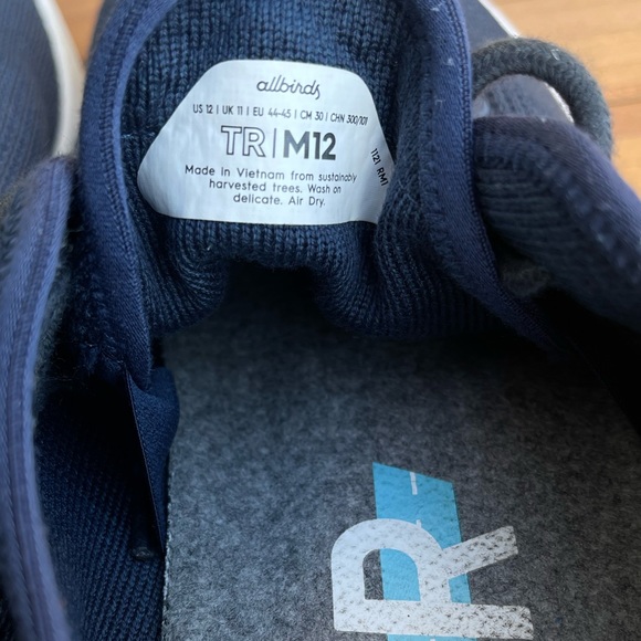 Allbirds OTR TR Men's 12 Blue Tree Runners Low Top Lace Up Knit Sneaker Shoes - Picture 10 of 10